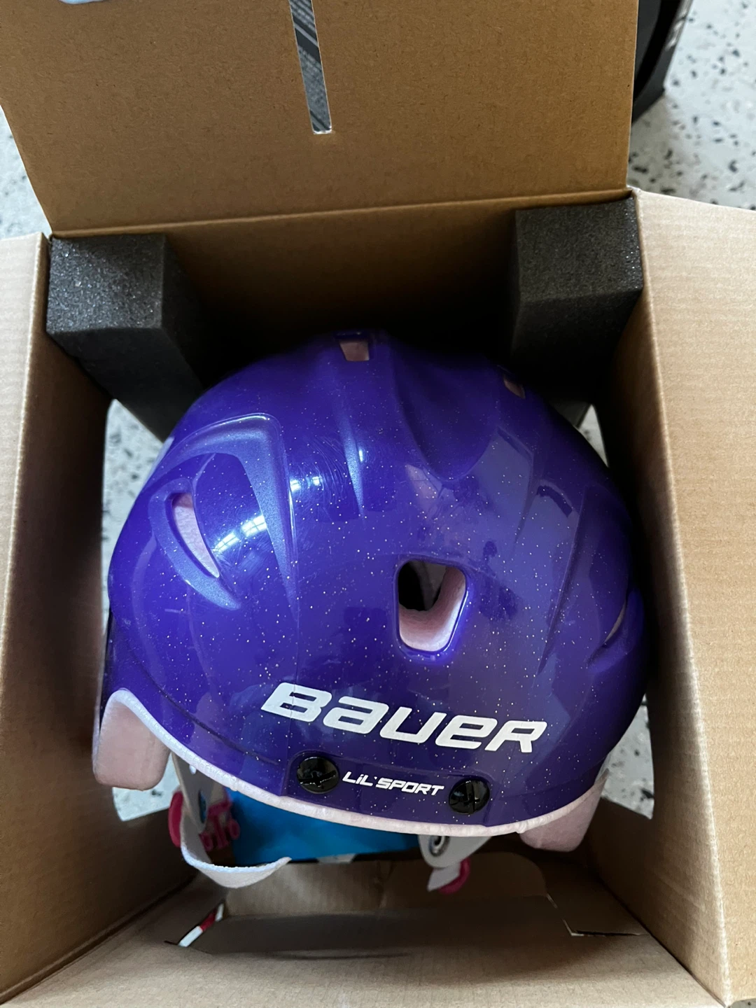 Bauer Lil' Sport Kids Hockey Helmet - Purple - photo 3