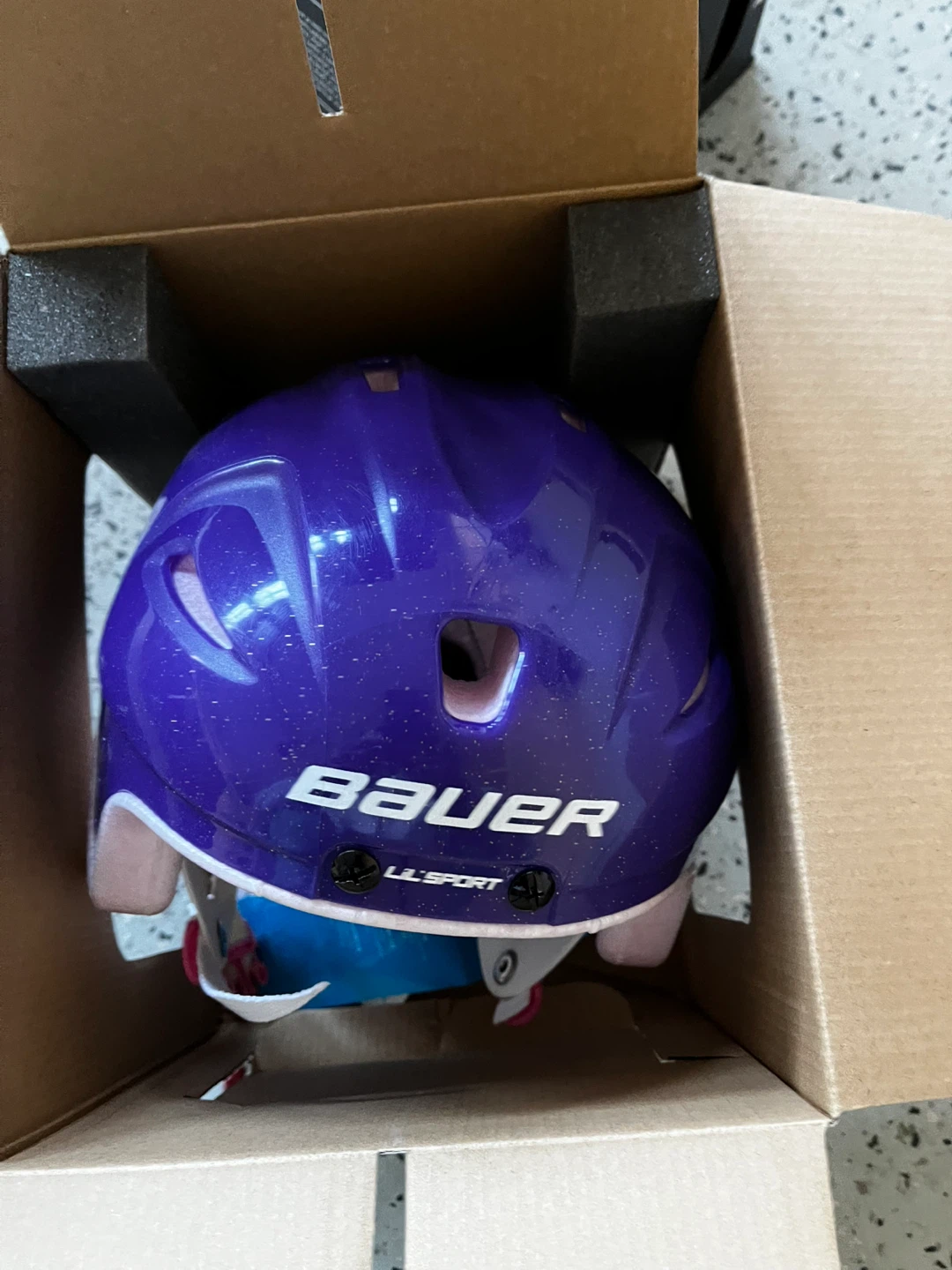 Bauer Lil' Sport Kids Hockey Helmet - Purple - photo 4