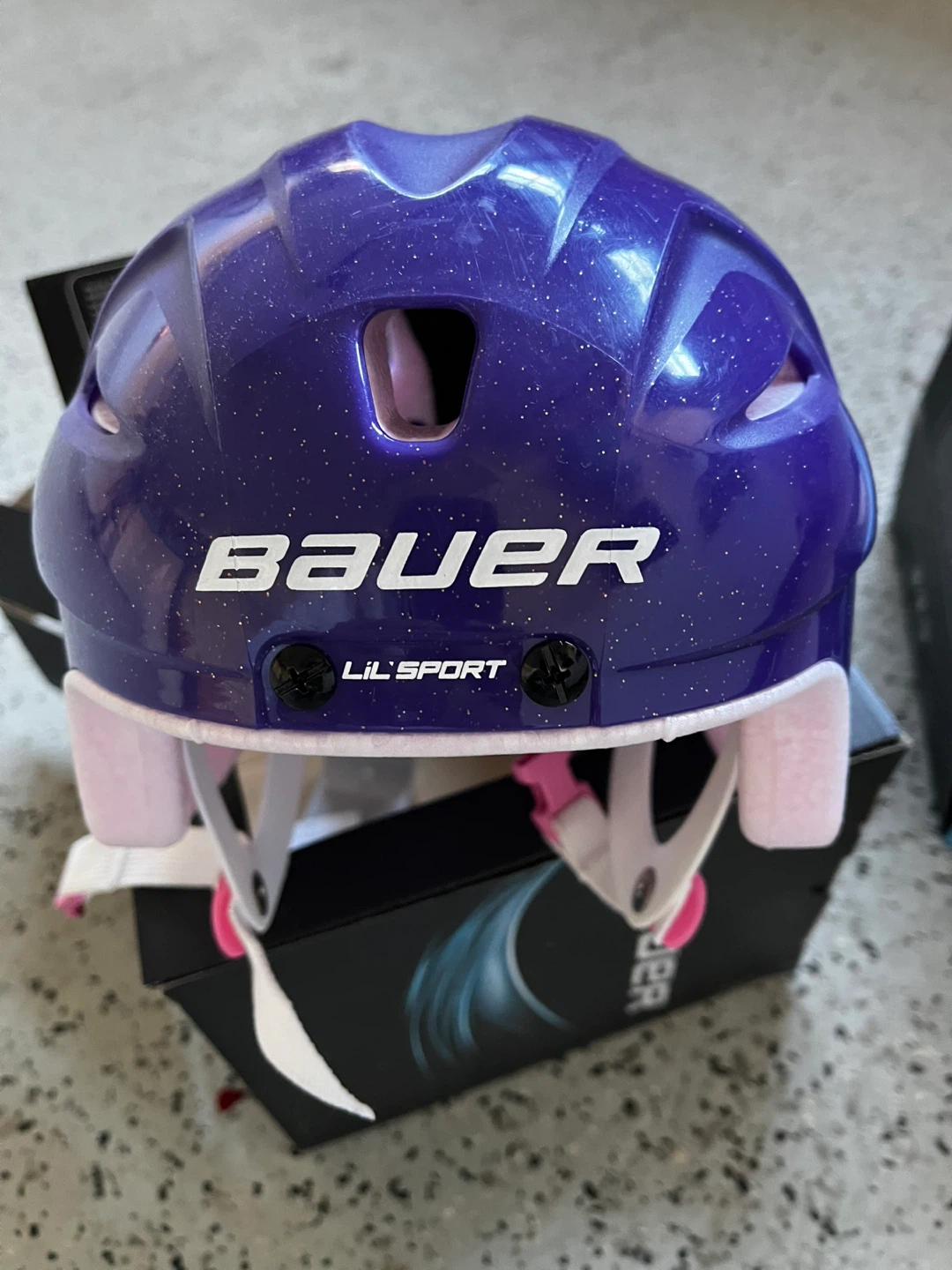 Bauer Lil' Sport Kids Hockey Helmet - Purple - photo 5