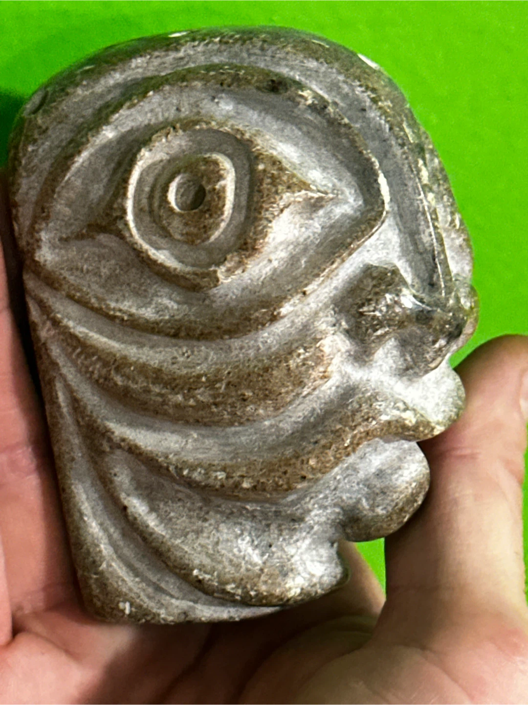 Vintage 1999 Signed Julian Hand-Carved Stone Folk Art