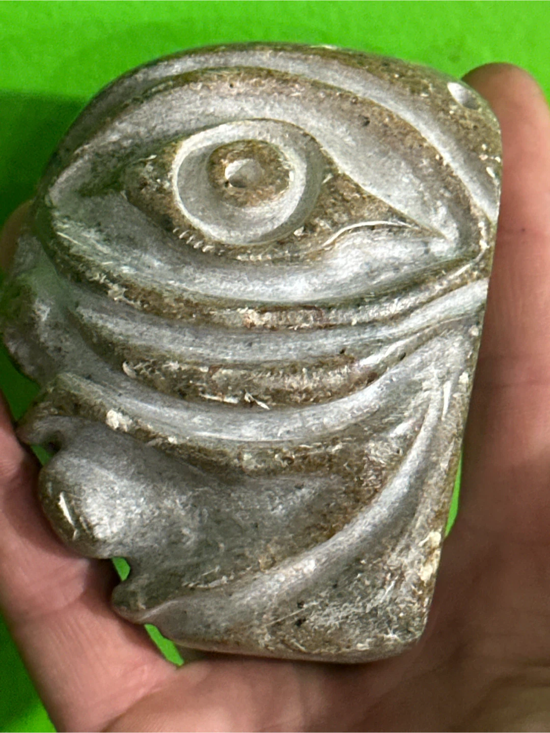 Vintage 1999 Signed Julian Hand-Carved Stone Folk Art - photo 2