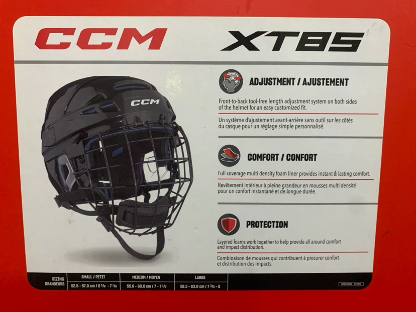CCM XT85 Hockey Helmet Black - Large