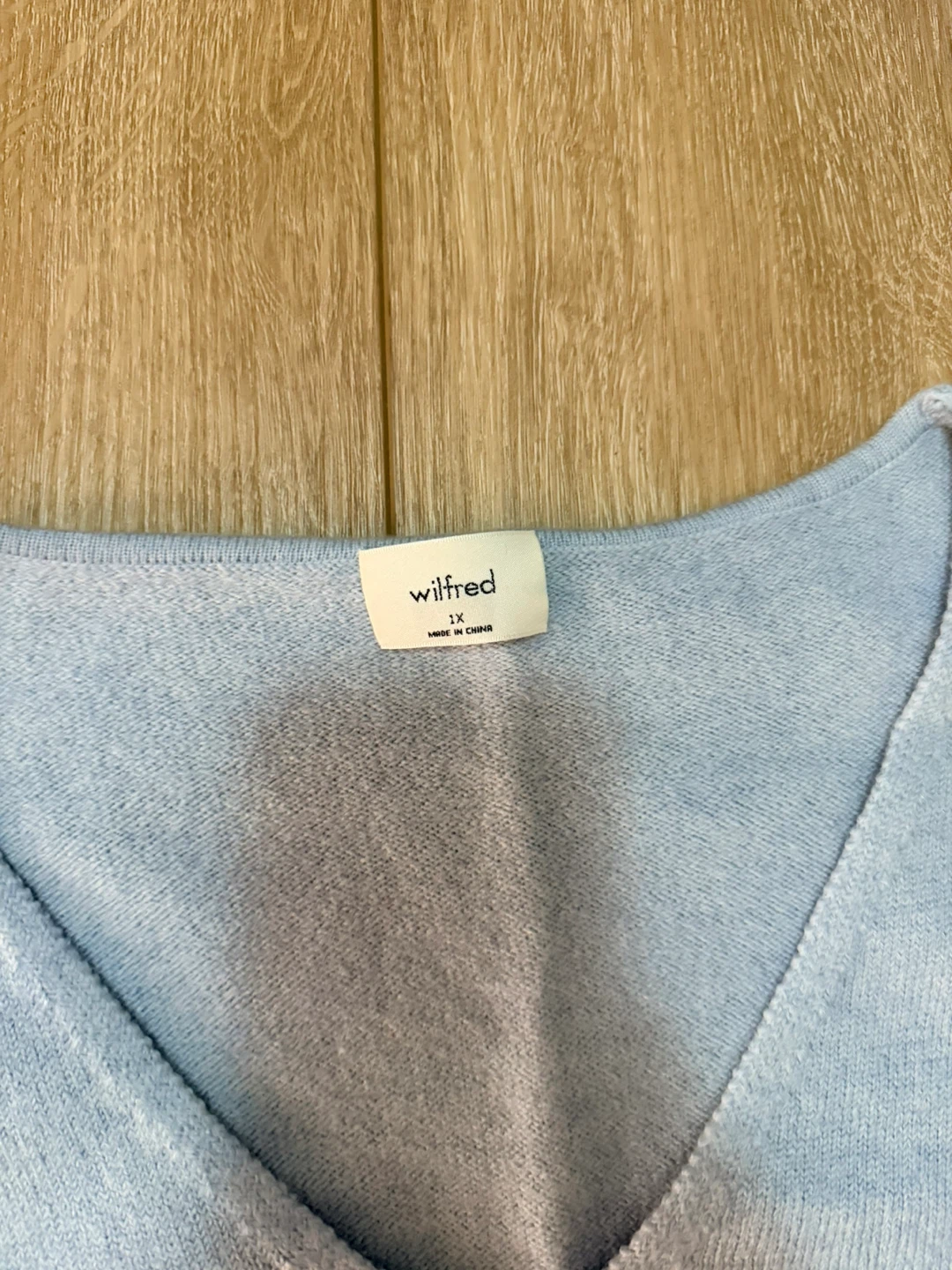 Wilfred V-Neck Sweater Light Blue - photo 2