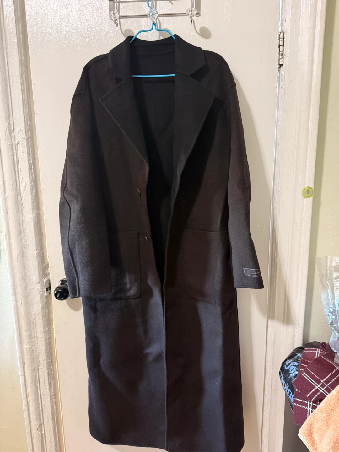 Kith New York Black Wool-Blend Coat