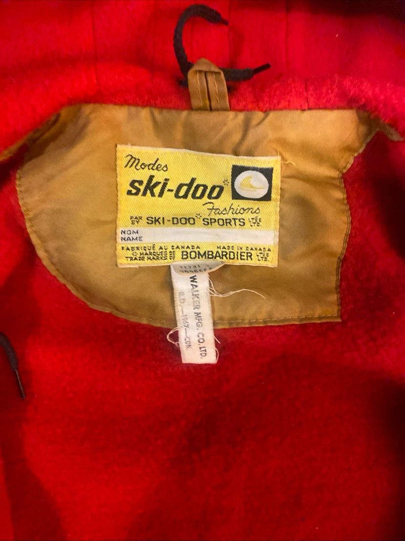 Vintage 1967 Ski-Doo Snowmobile Suit Sz Medium Fleece Bombardier - photo 4