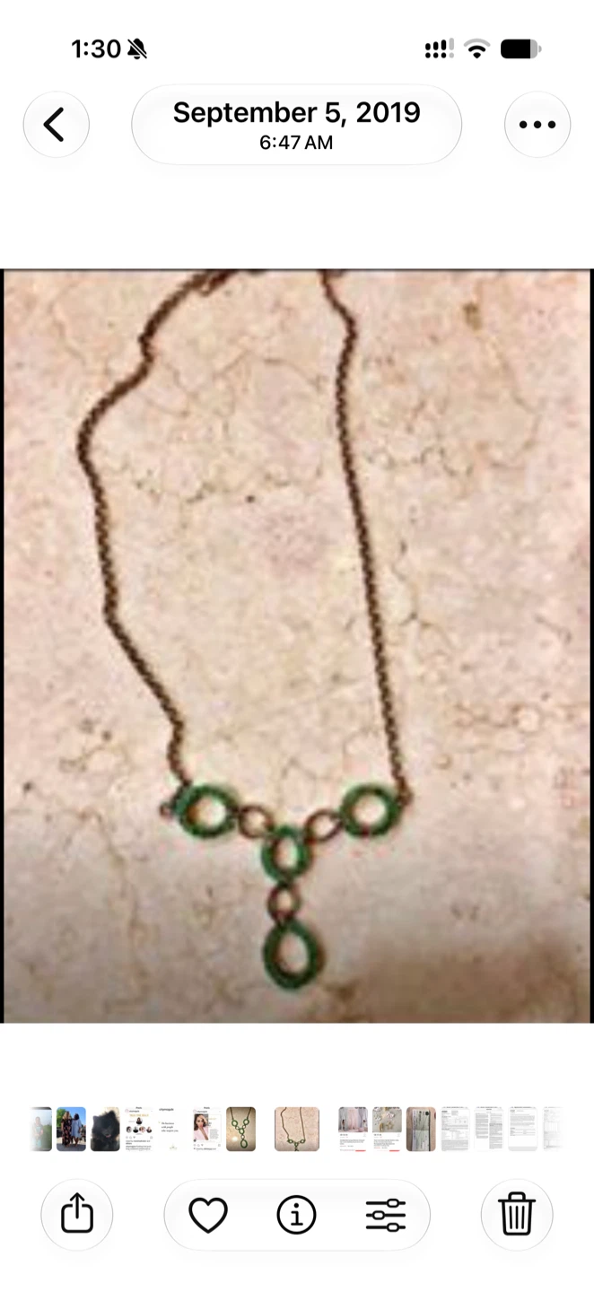 Sterling Silver necklace with natural emeralds - photo 2