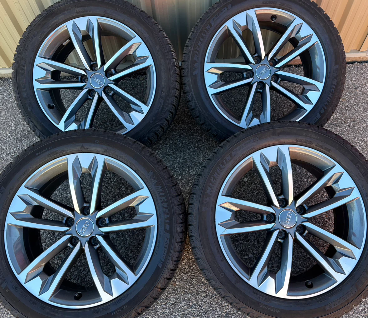4 x 245/45/18 MICHLINE WINTER TIRES AND AUDI RIMS $1650