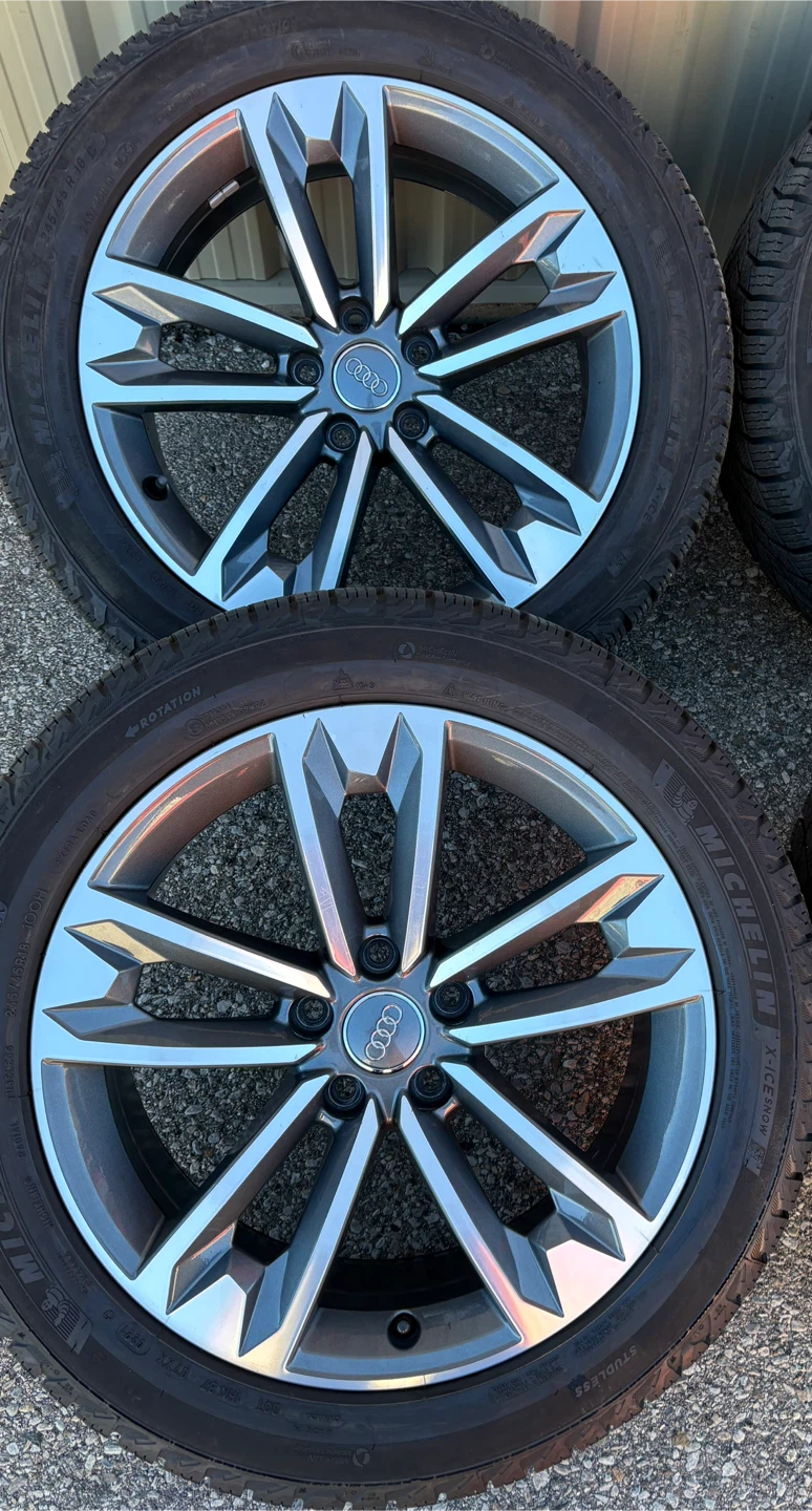 4 x 245/45/18 MICHLINE WINTER TIRES AND AUDI RIMS $1650 - photo 3
