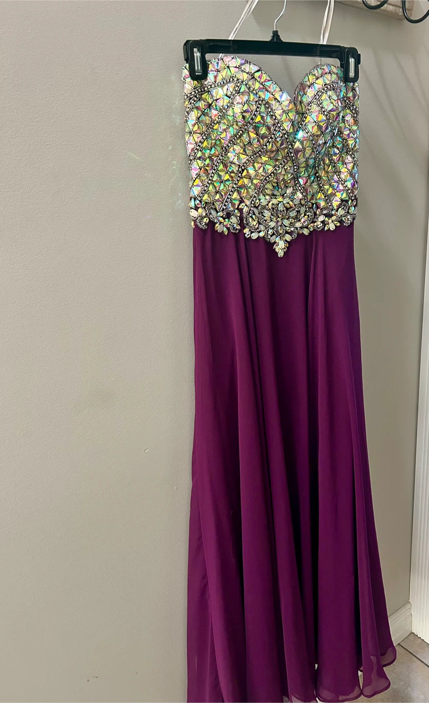 Purple Formal Gown with Jewelled Bodice