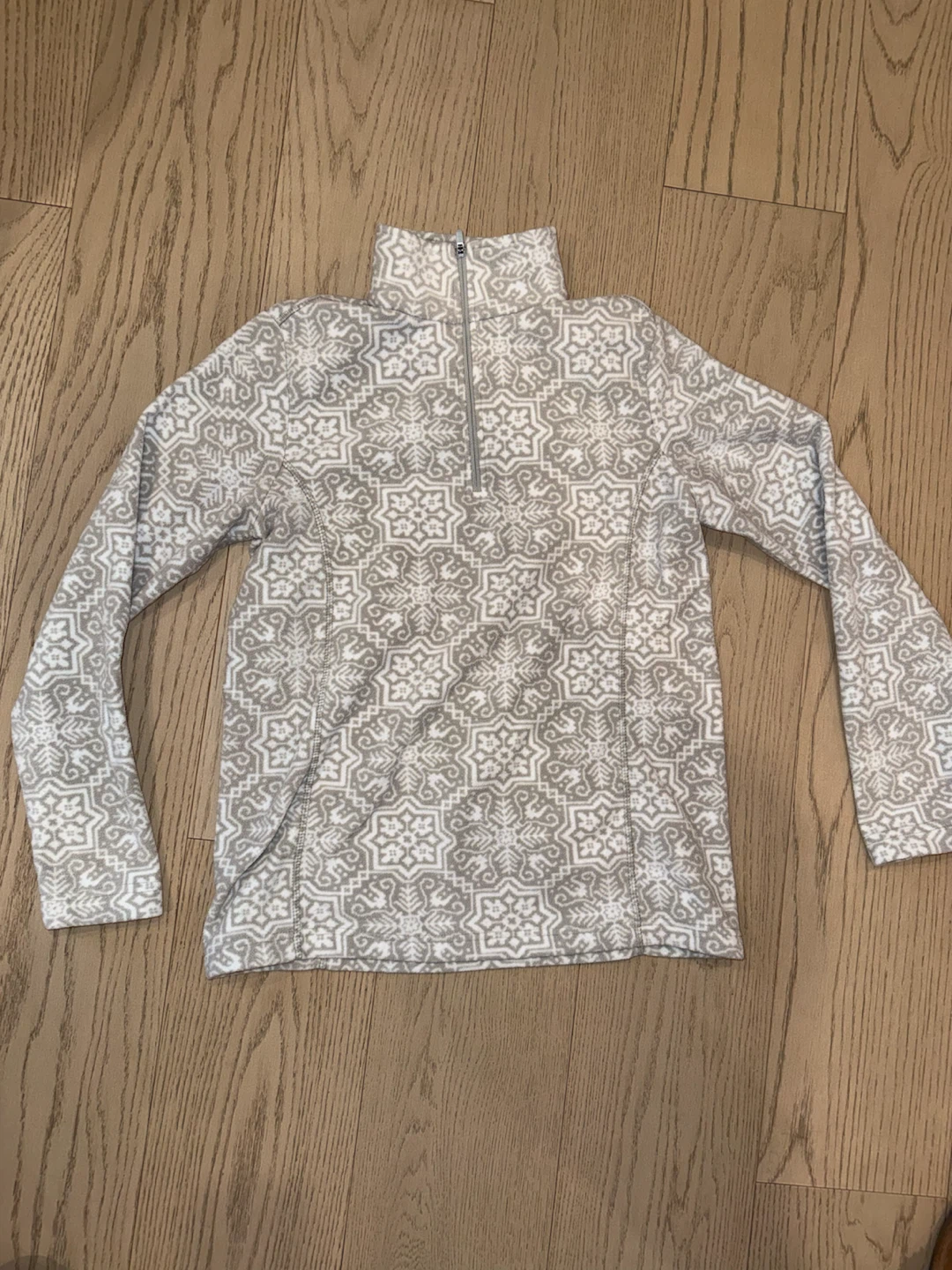 Lands' End pattern fleece quarter-zip - photo 2