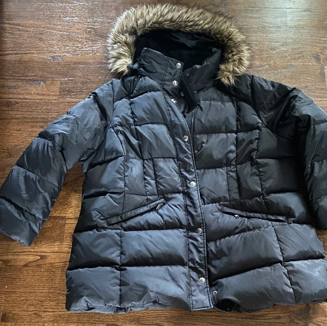 London Fog Black Quilted Puffer Jacket