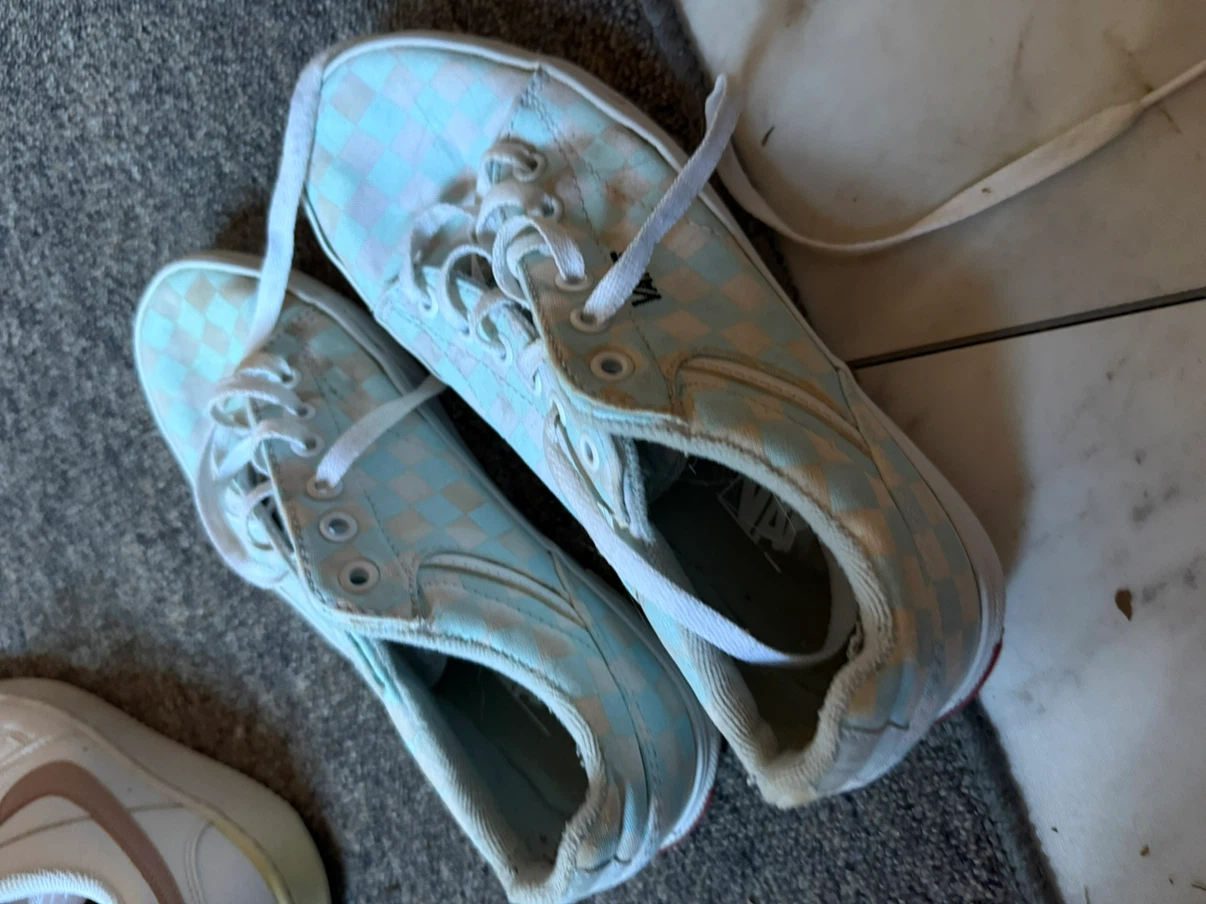 Vans Checkerboard Shoes Light Blue