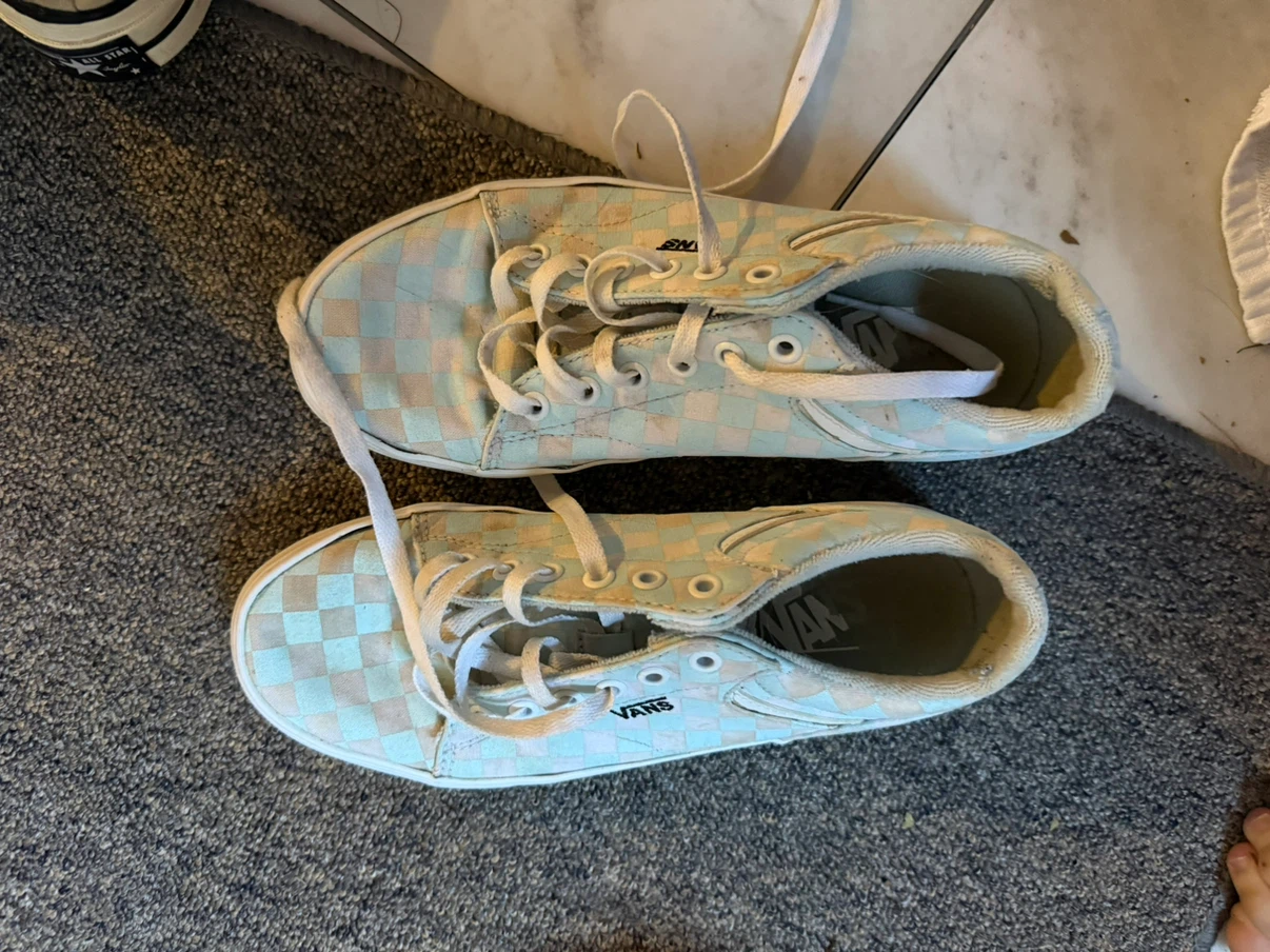 Vans Checkerboard Shoes Light Blue - photo 2