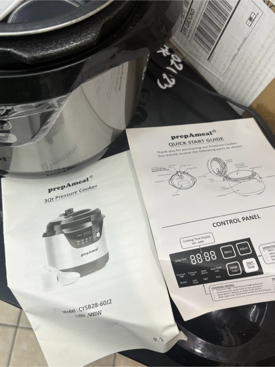 prepAmeal 3Qt Pressure Cooker CYSB28-60J2