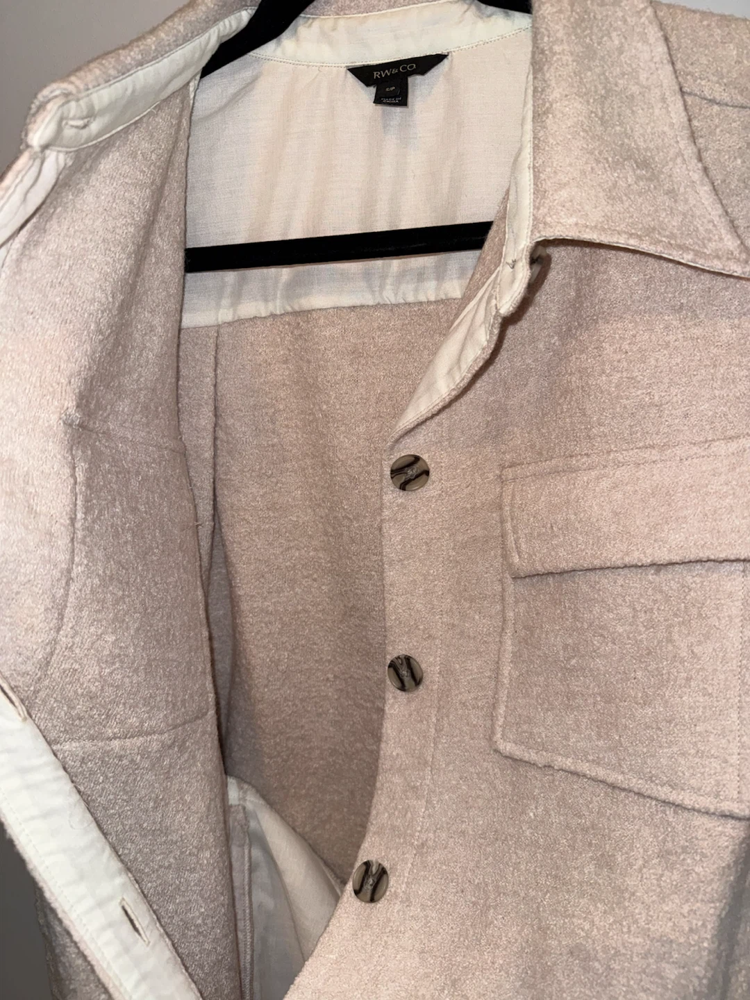 RW&CO Button-Up Shirt Jacket Beige - photo 5