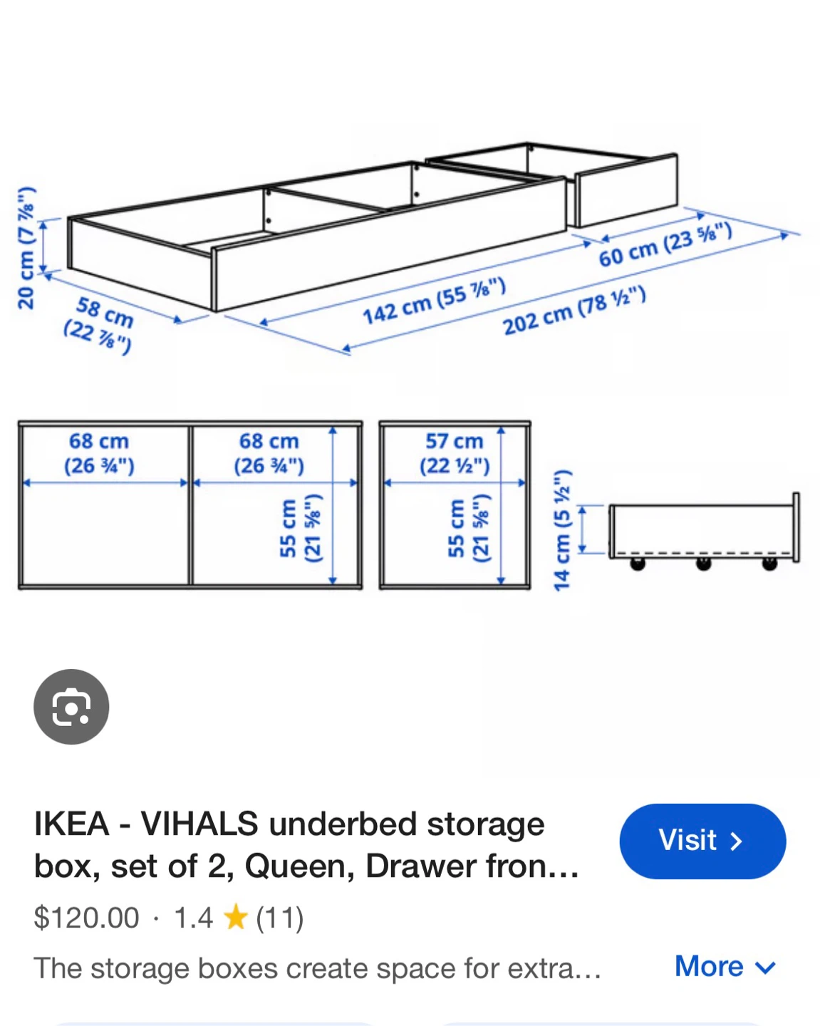 IKEA Brusali Underbed Storage Box’s