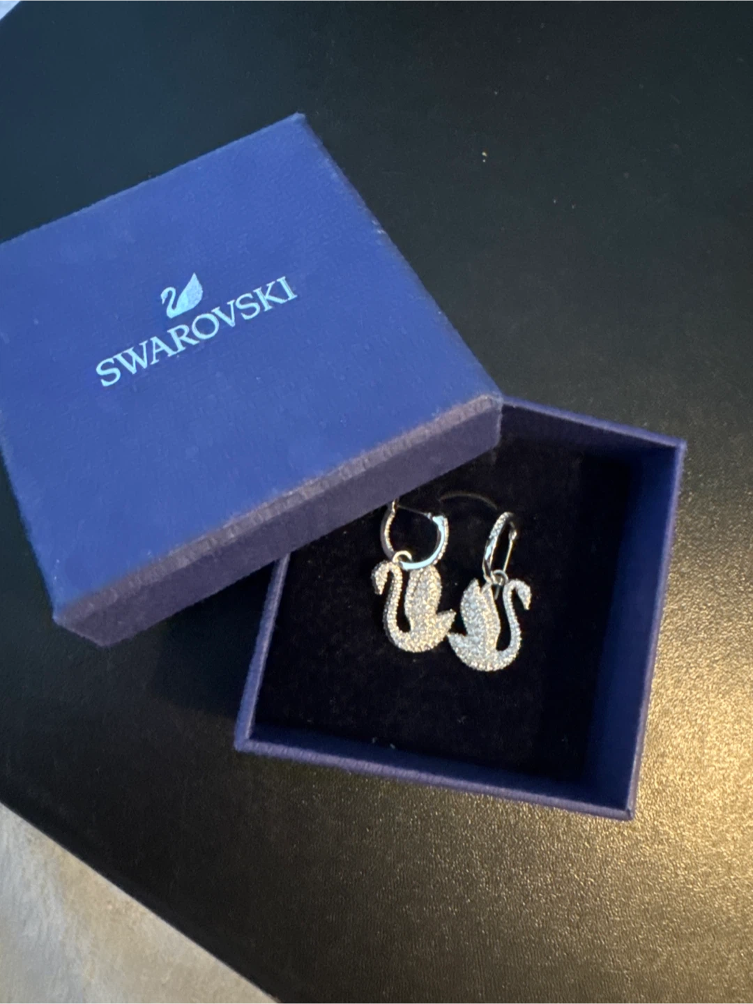 Swarovski Iconic Swan Drop Earrings