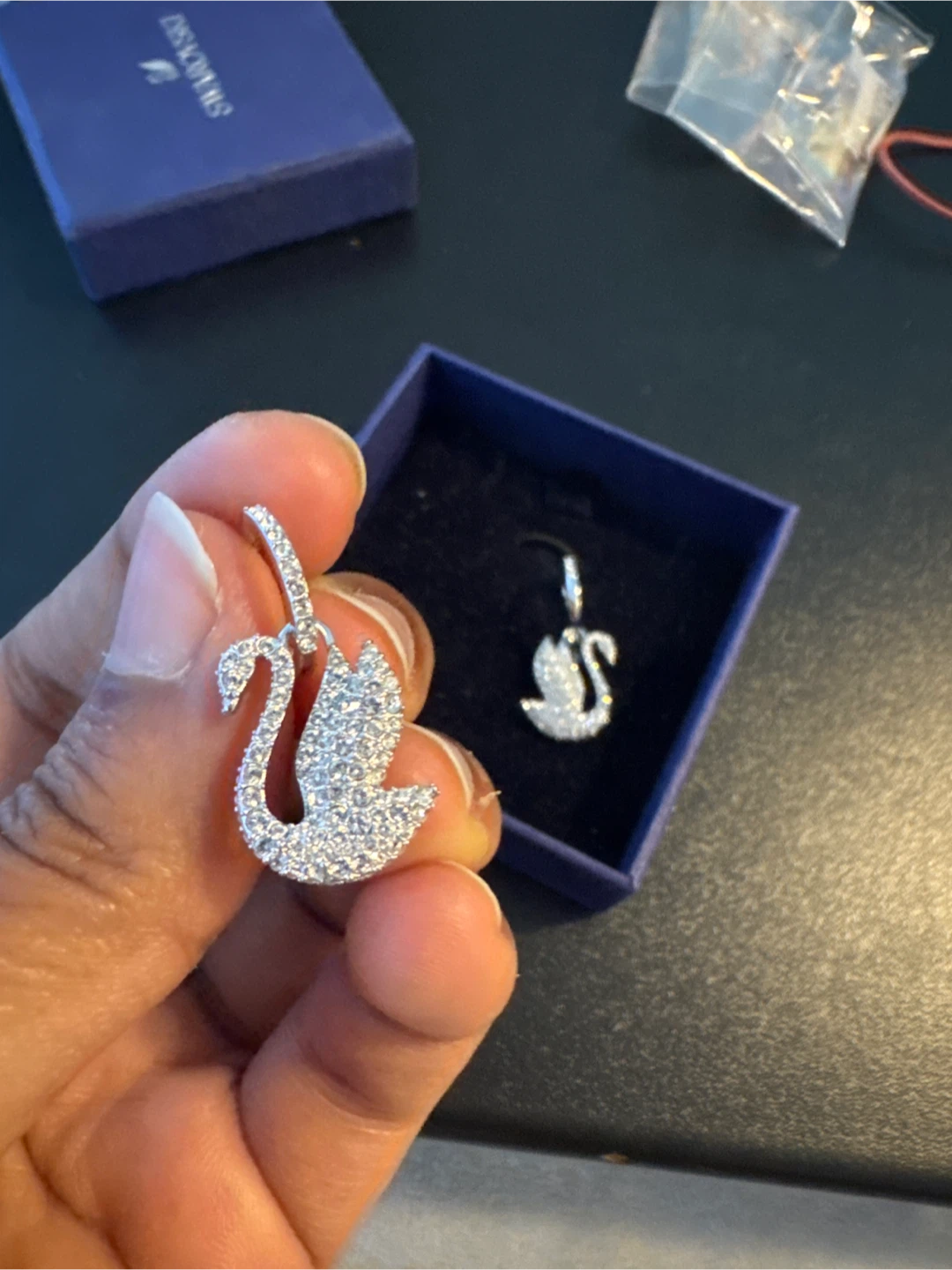 Swarovski Iconic Swan Drop Earrings - photo 2