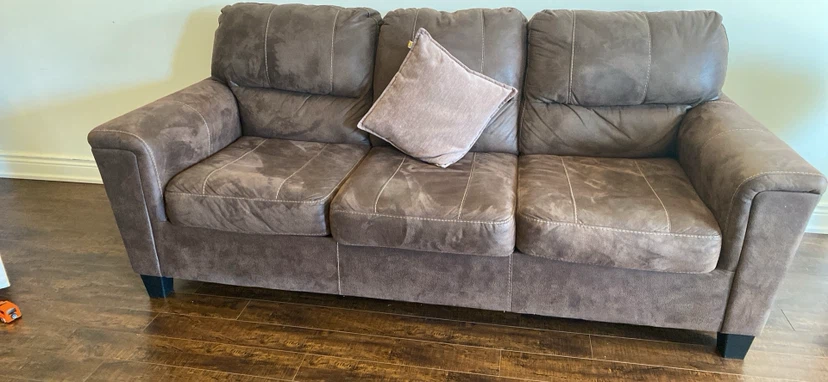 Three-Seater Brown Sofa - photo 2