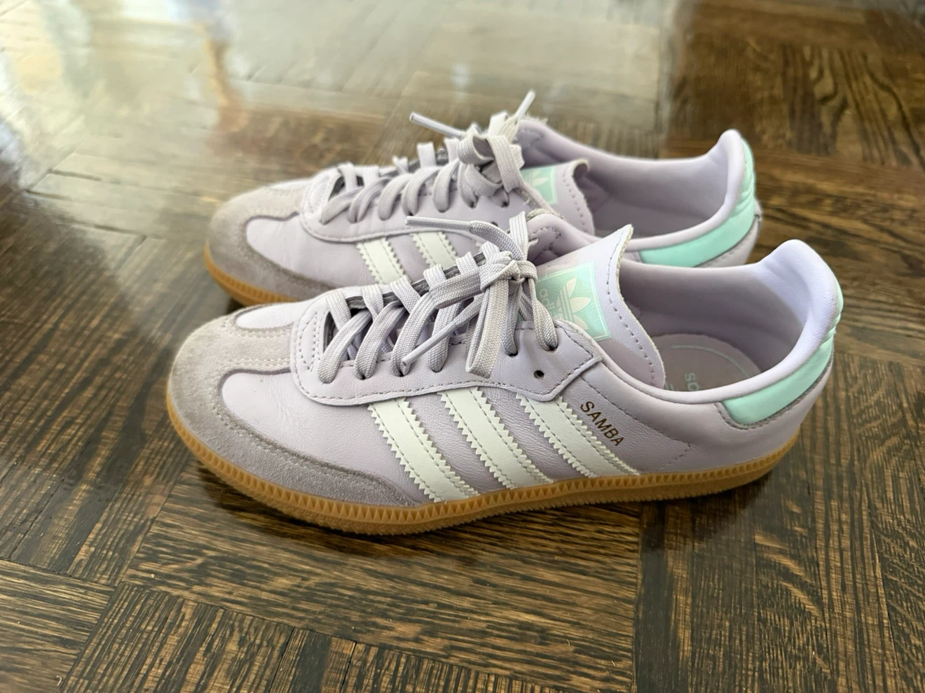 Adidas Samba Lavender Shoes - Size 2