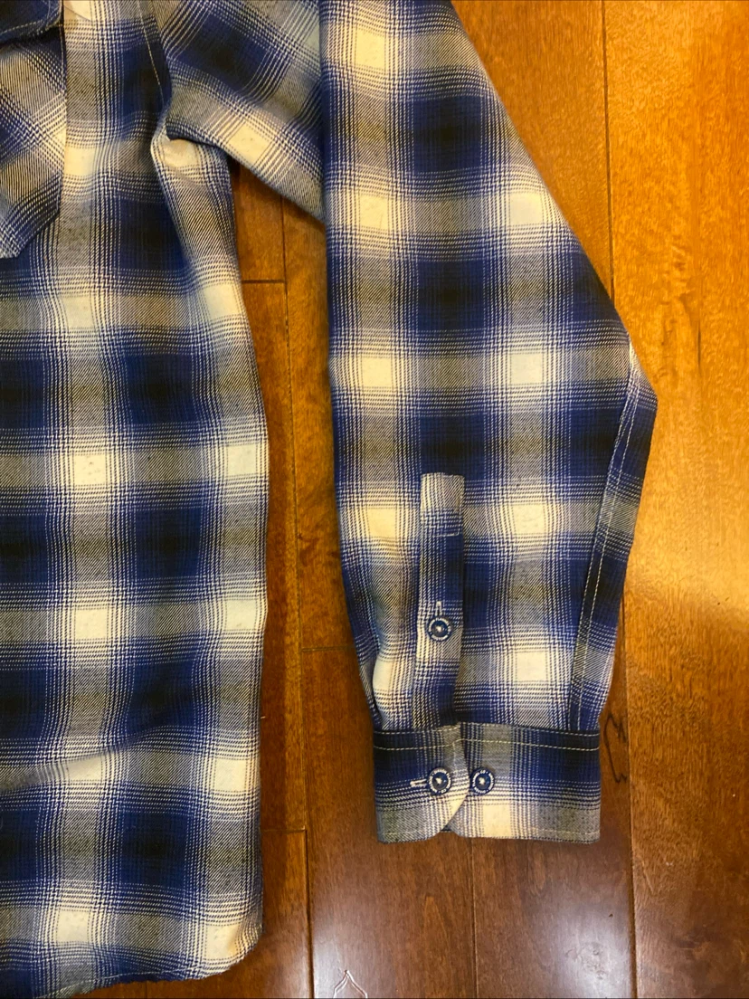 Dixxon Dogtown Flannel Shirt Men’s Medium Blue White Plaid - photo 4