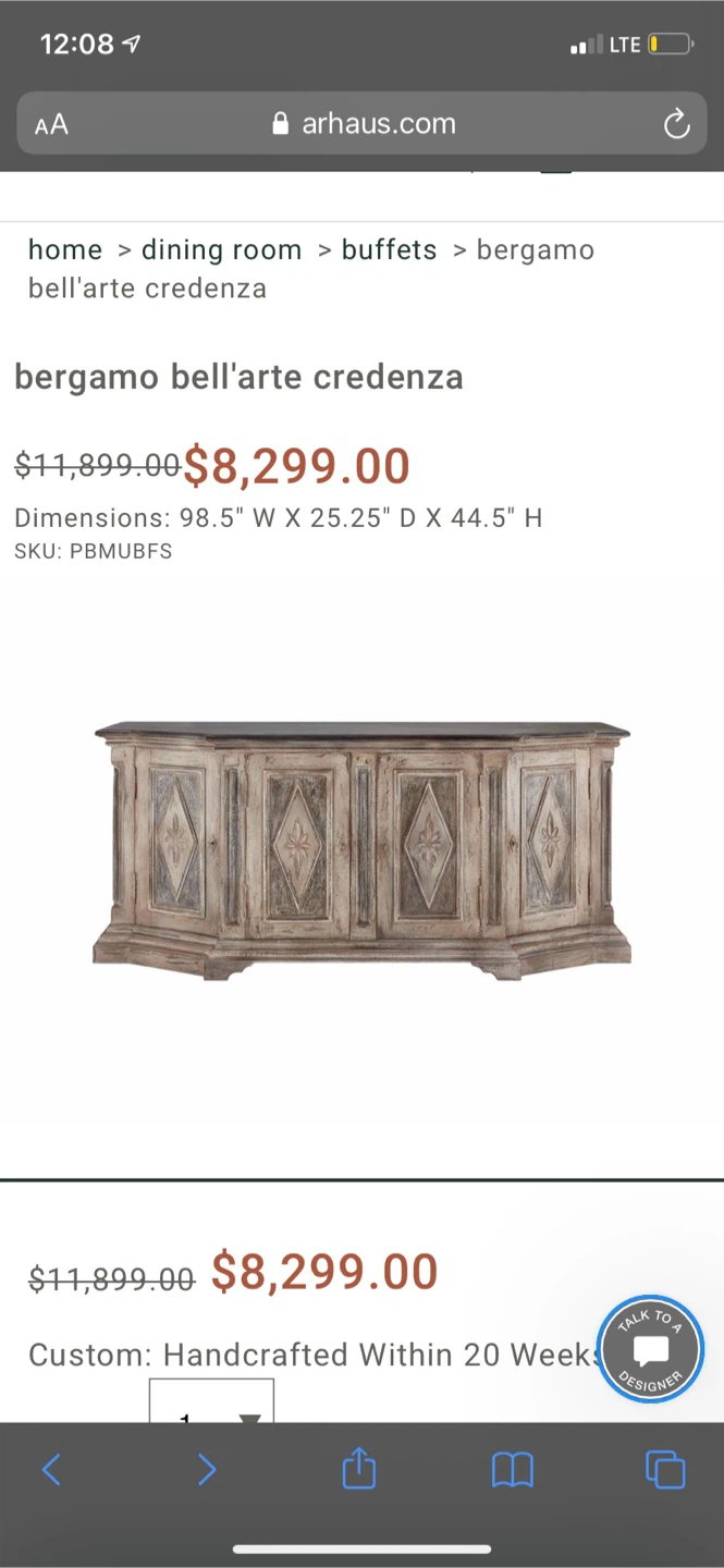 Stunning Handmade Arhaus Credenza - photo 5