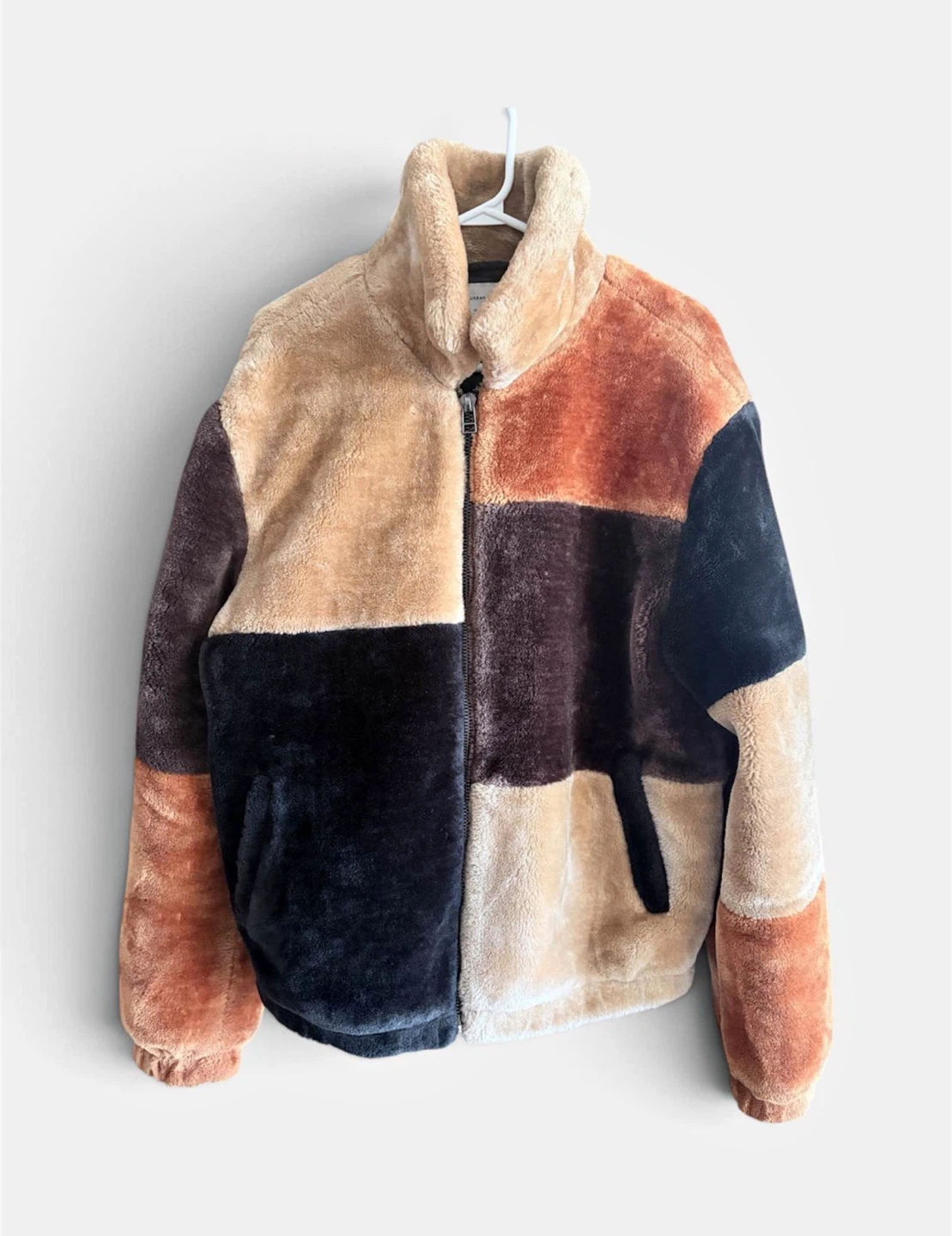 Urban Outfitters Patchwork Faux Fur Jacket Large