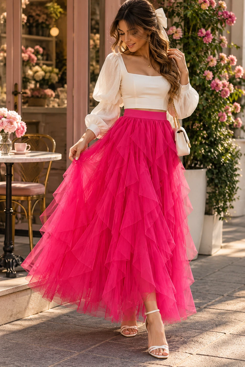 Hot Pink Tulle Maxi Skirt - photo 2