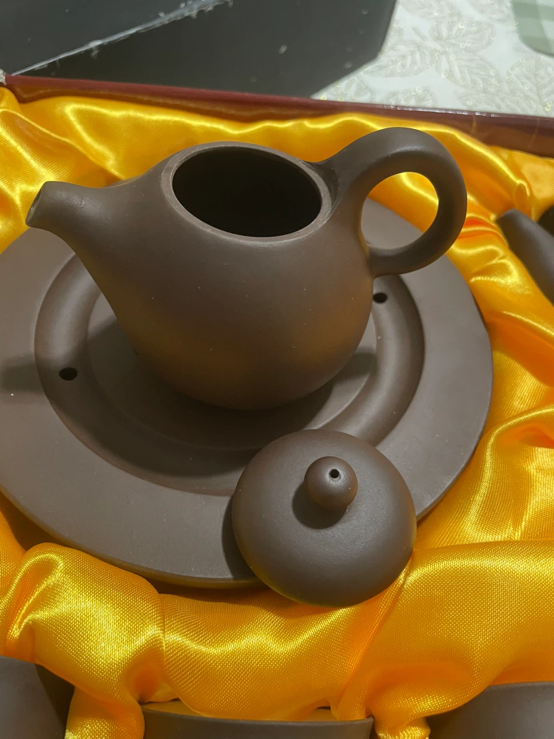 Clay Teapot and Cup Set