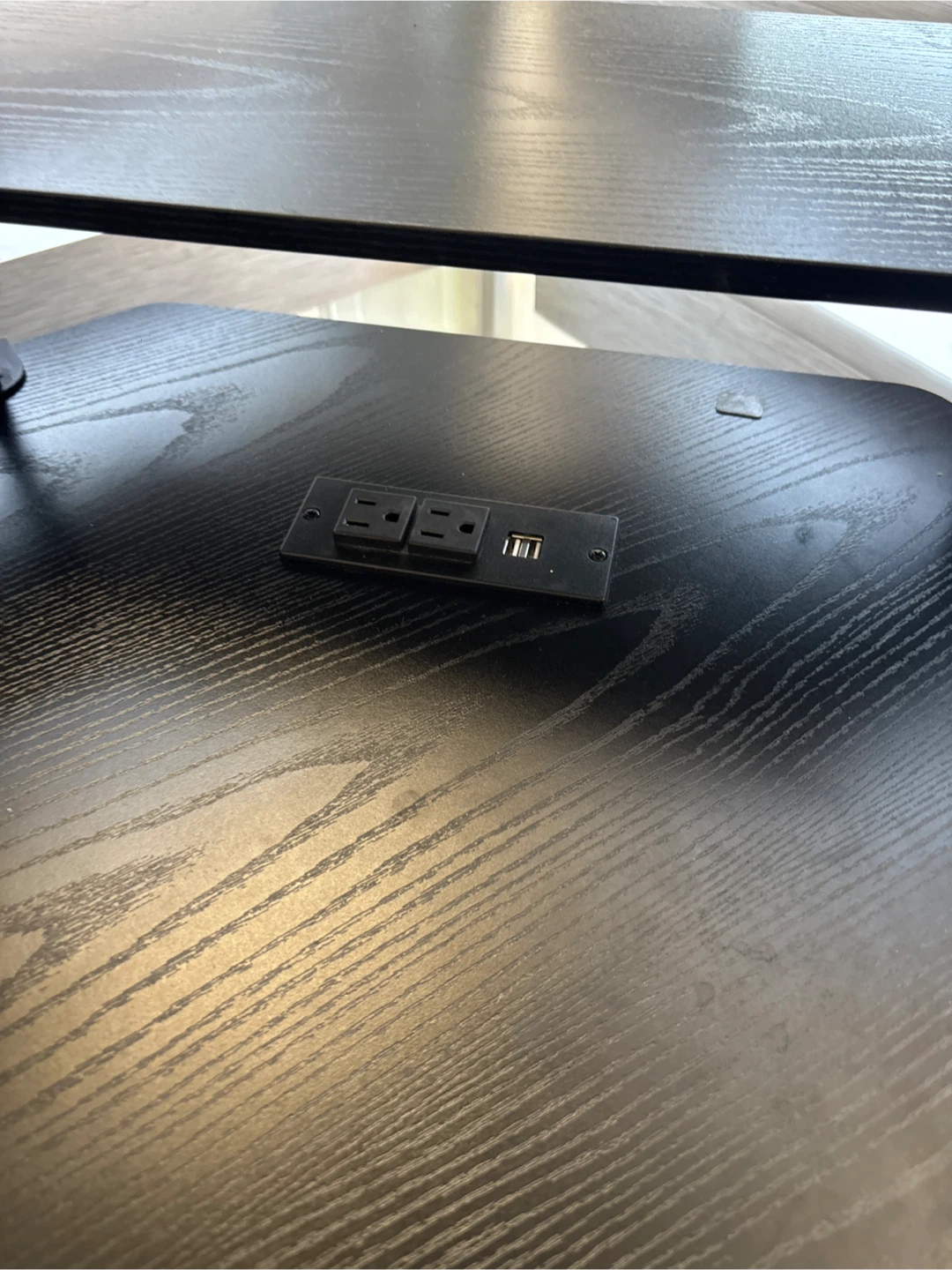 L-Shaped Black Computer Desk with Hutch - photo 4