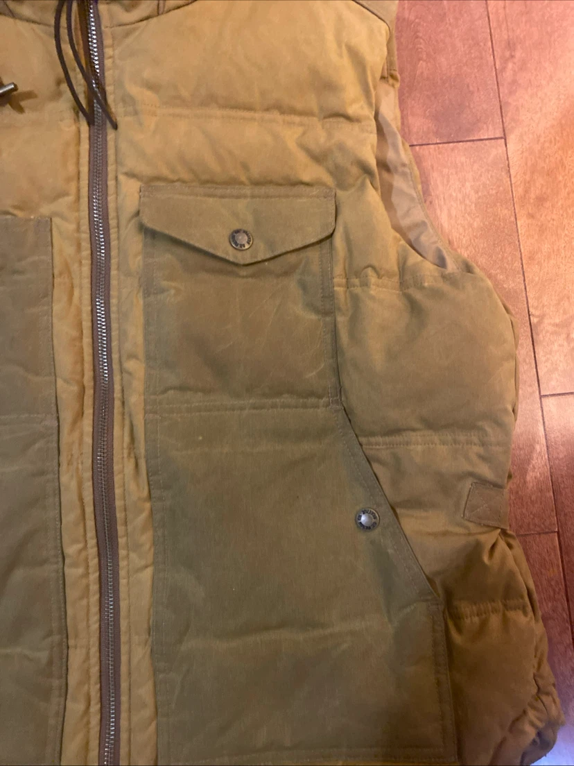 Filson Women's Down Cruiser Vest Marsh Olive Green Hood Sz Large - photo 3