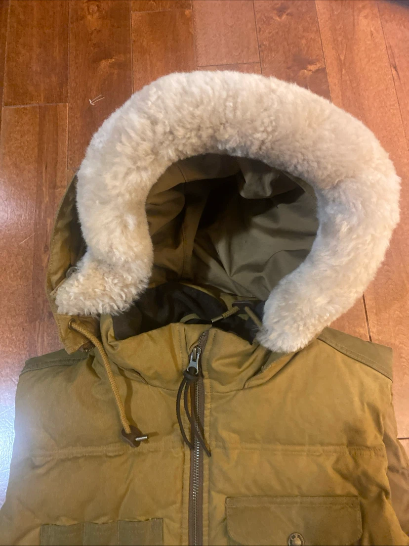 Filson Women's Down Cruiser Vest Marsh Olive Green Hood Sz Large - photo 4