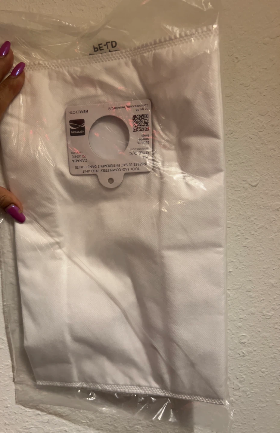 Kenmore HEPA Cloth Vacuum Bag Style Q/C