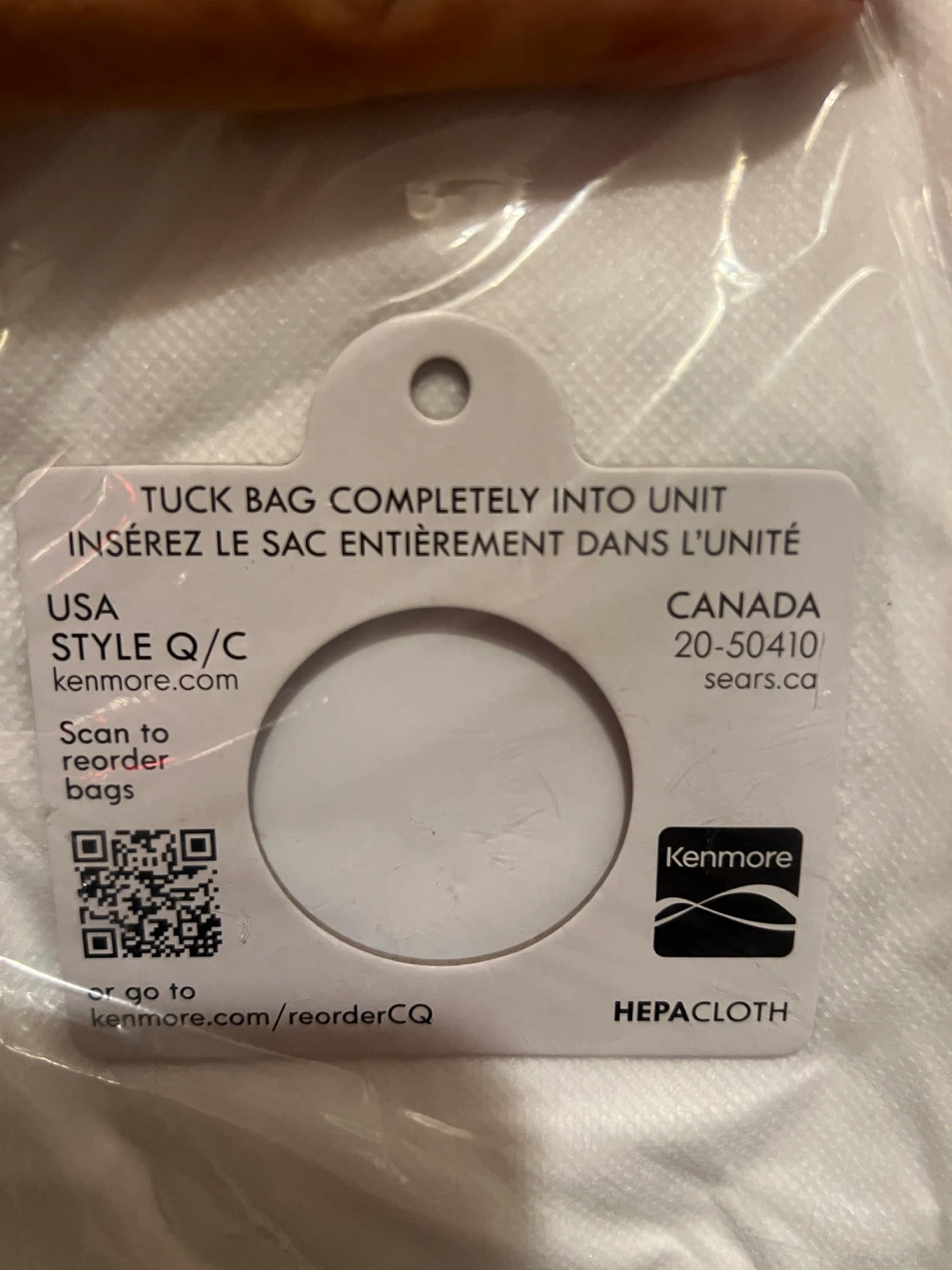 Kenmore HEPA Cloth Vacuum Bag Style Q/C - photo 2