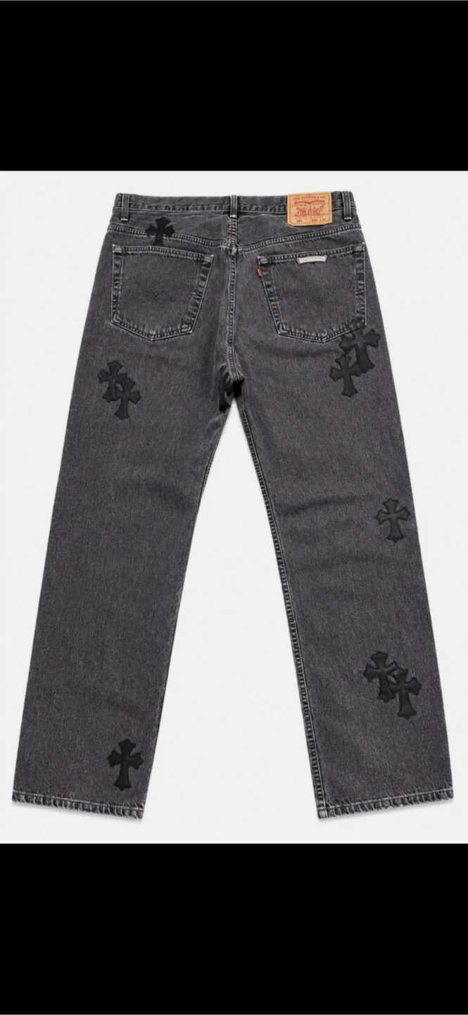 Chrome Hearts Cross Patch Denim Jeans - photo 2