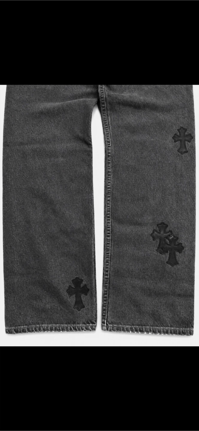Chrome Hearts Cross Patch Denim Jeans - photo 3