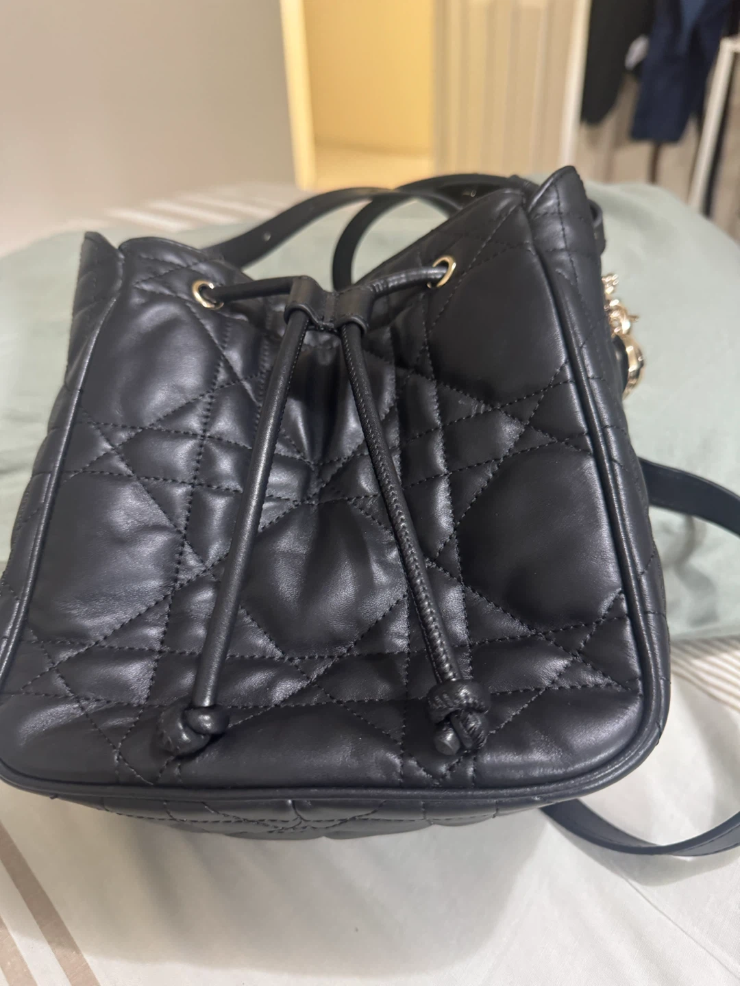 Christian Dior Black Quilted Leather Bucket Bag - photo 3