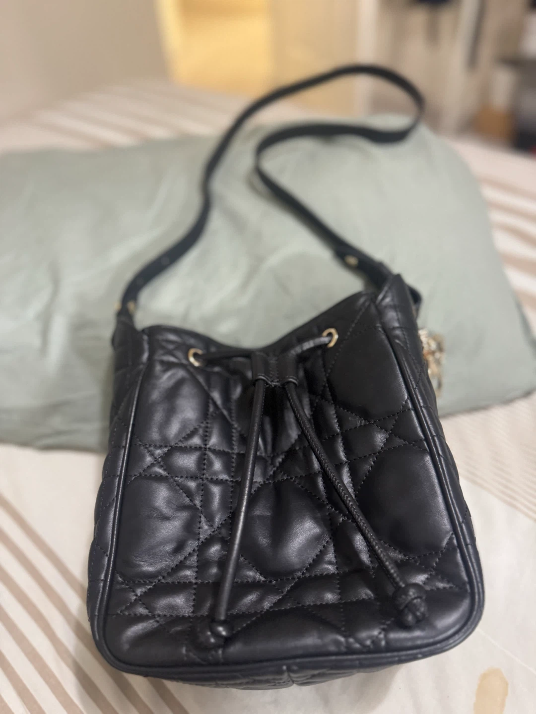 Christian Dior Black Quilted Leather Bucket Bag - photo 4