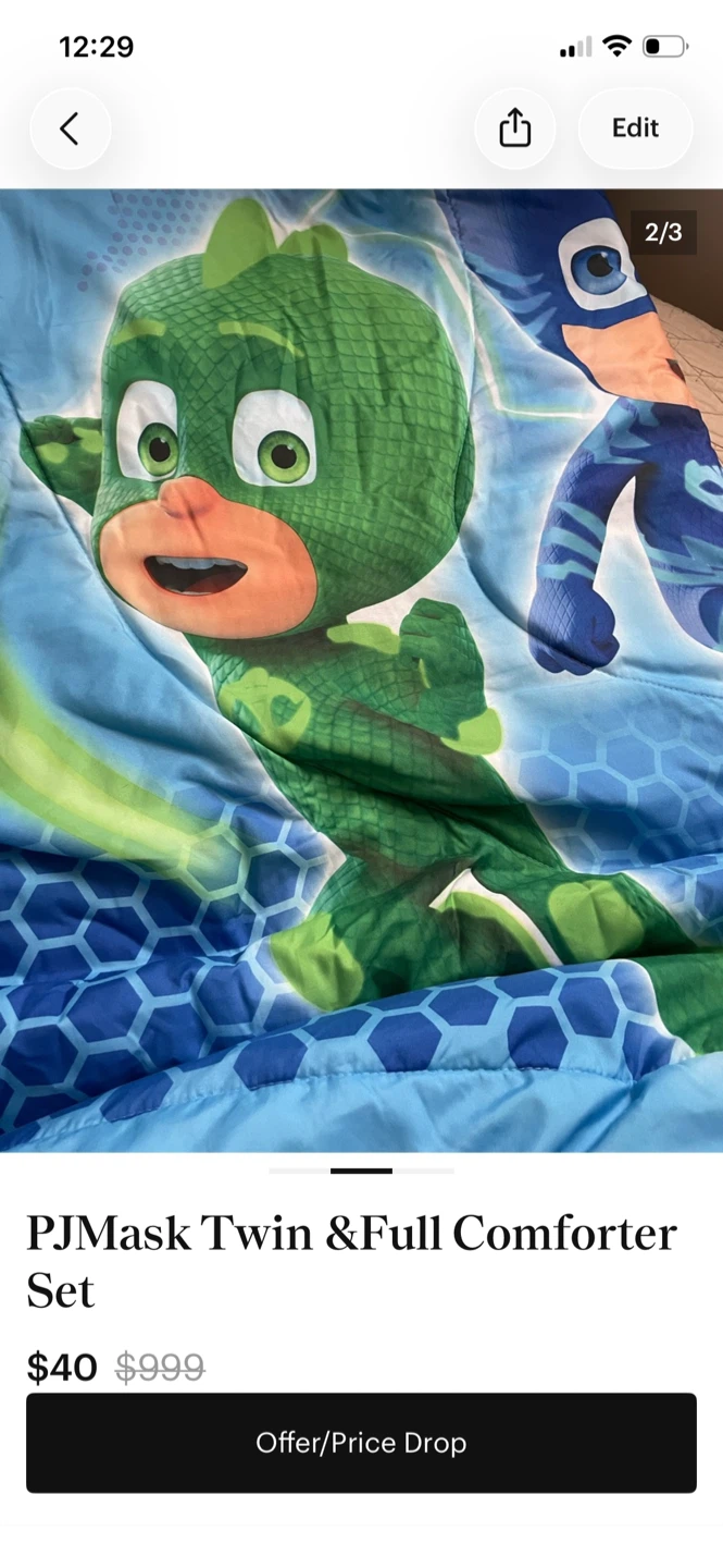 PJ Masks Twin and Full Comforter Set