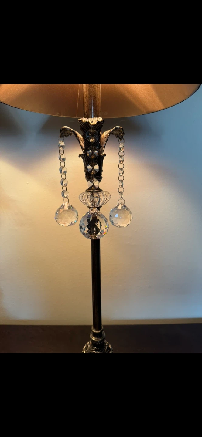Set of Two Vintage-Style Crystal Table Lamps - photo 4