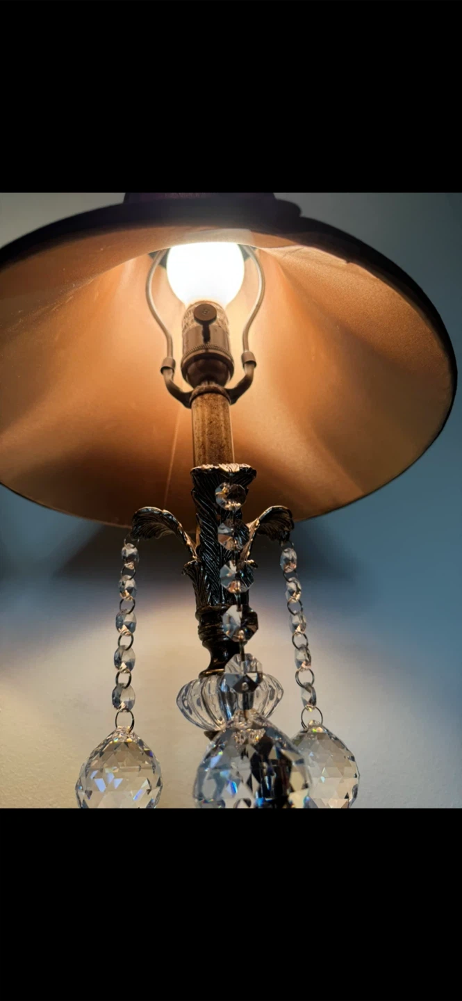 Set of Two Vintage-Style Crystal Table Lamps - photo 5
