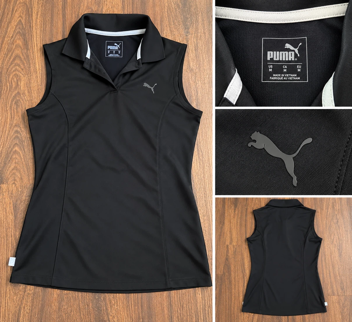 Puma Sleeveless Golf Shirt Black
