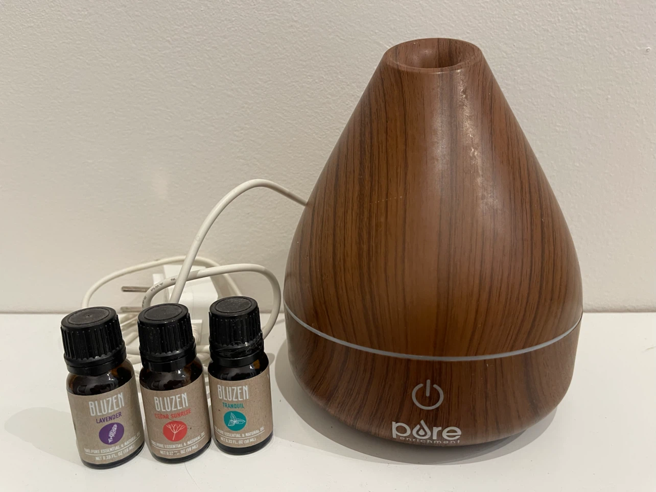 Pure Enrichment Diffuser with 3 Bluzen Essential Oils