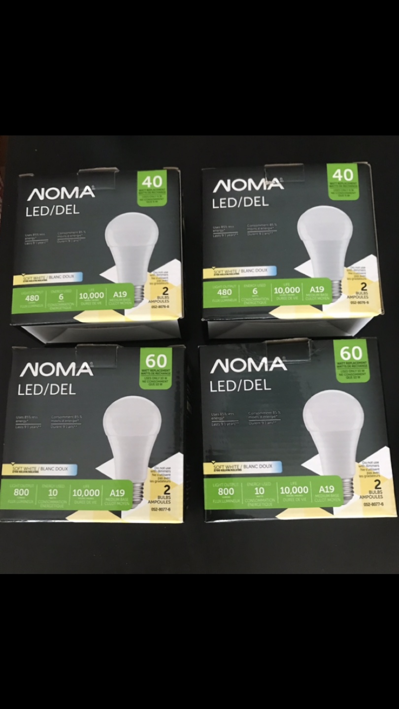 9 NEW LED Bulbs- $60 Value