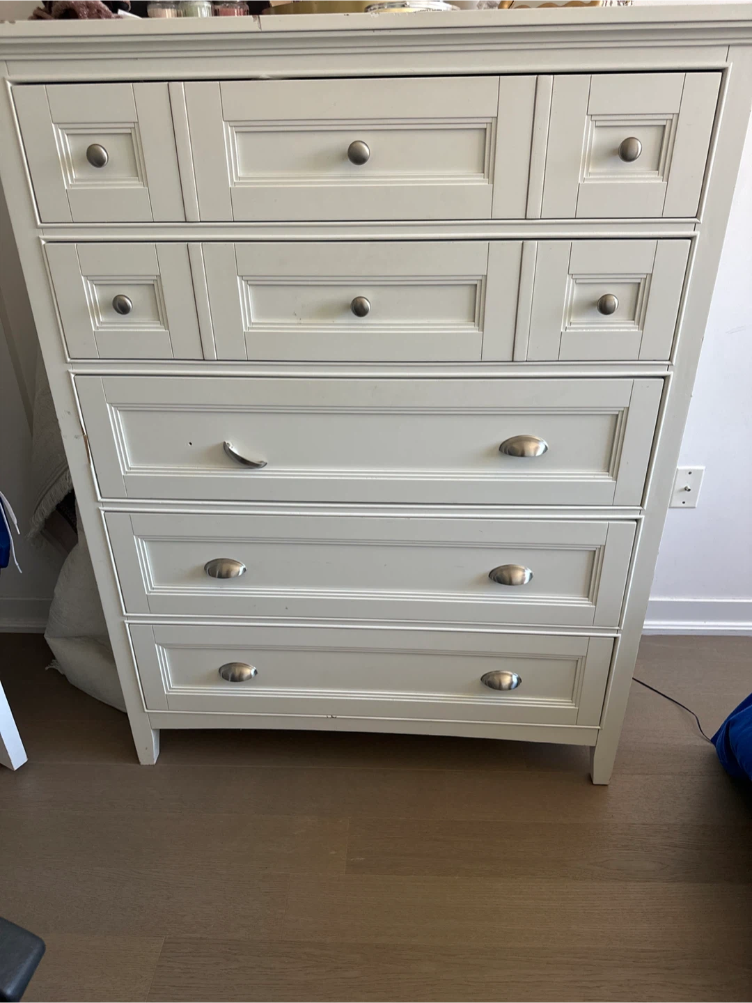 White 5-Drawer Dresser