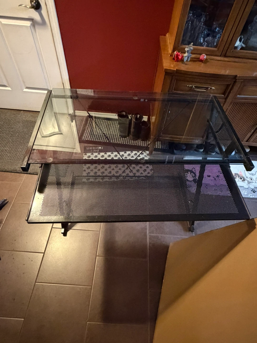 Black Metal and Glass Desk - photo 4