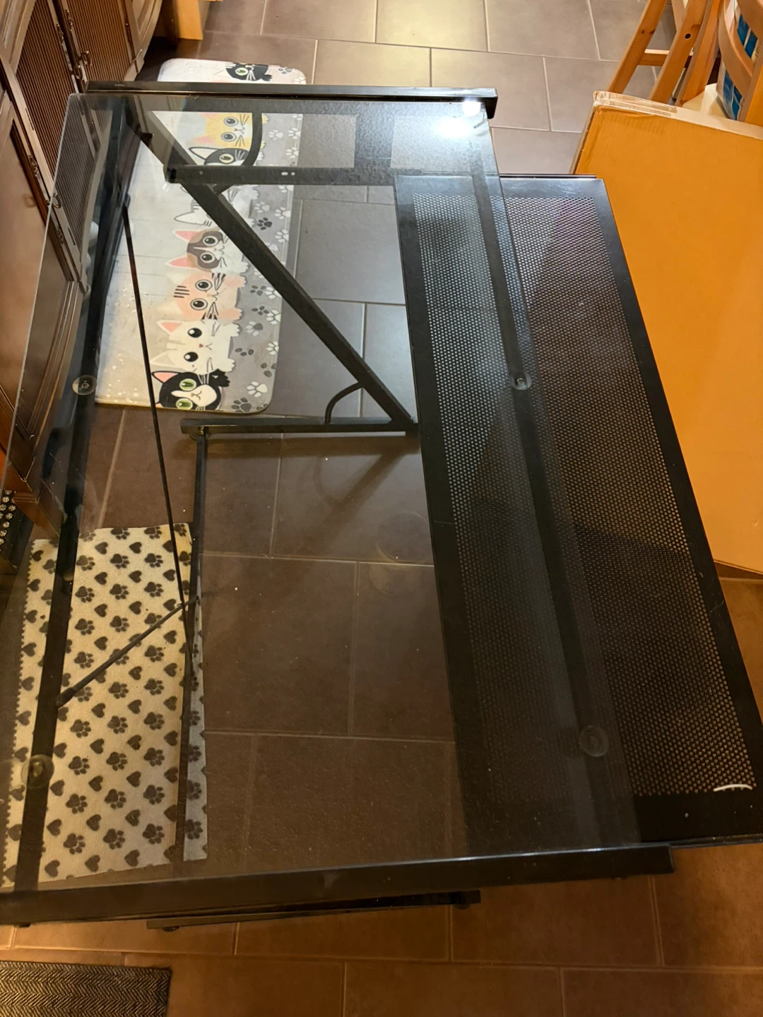 Black Metal and Glass Desk - photo 5