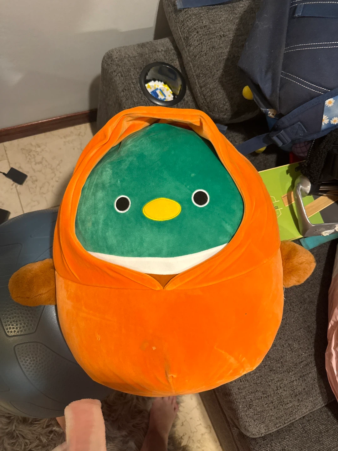 Squishmallows Avery the Mallard with Pumpkin Hood