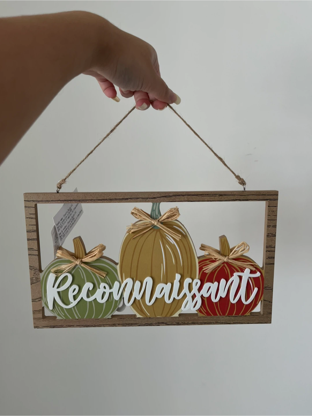 Thankful Fall Pumpkin Home Wall Hanging Decor Sign - photo 2