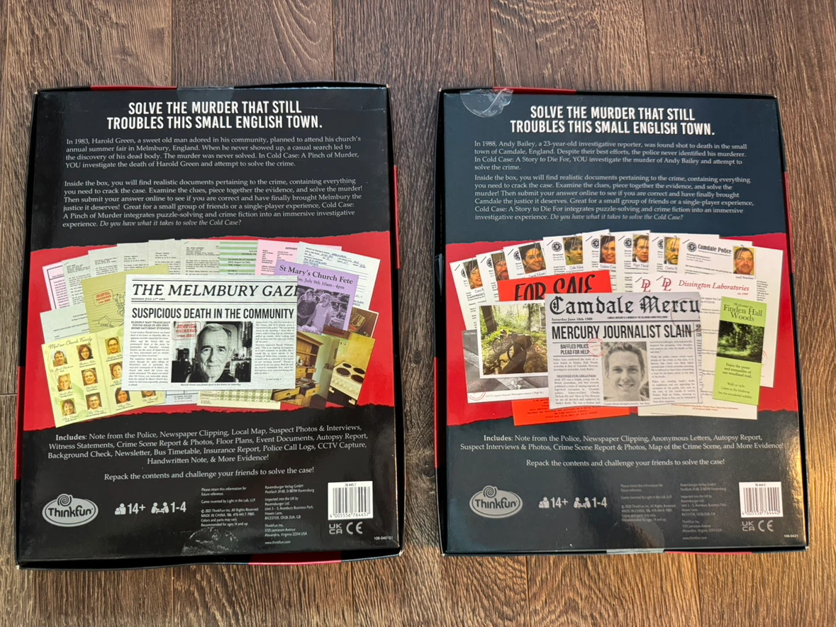ThinkFun Cold Case Mystery Games - 2 Pack - photo 2